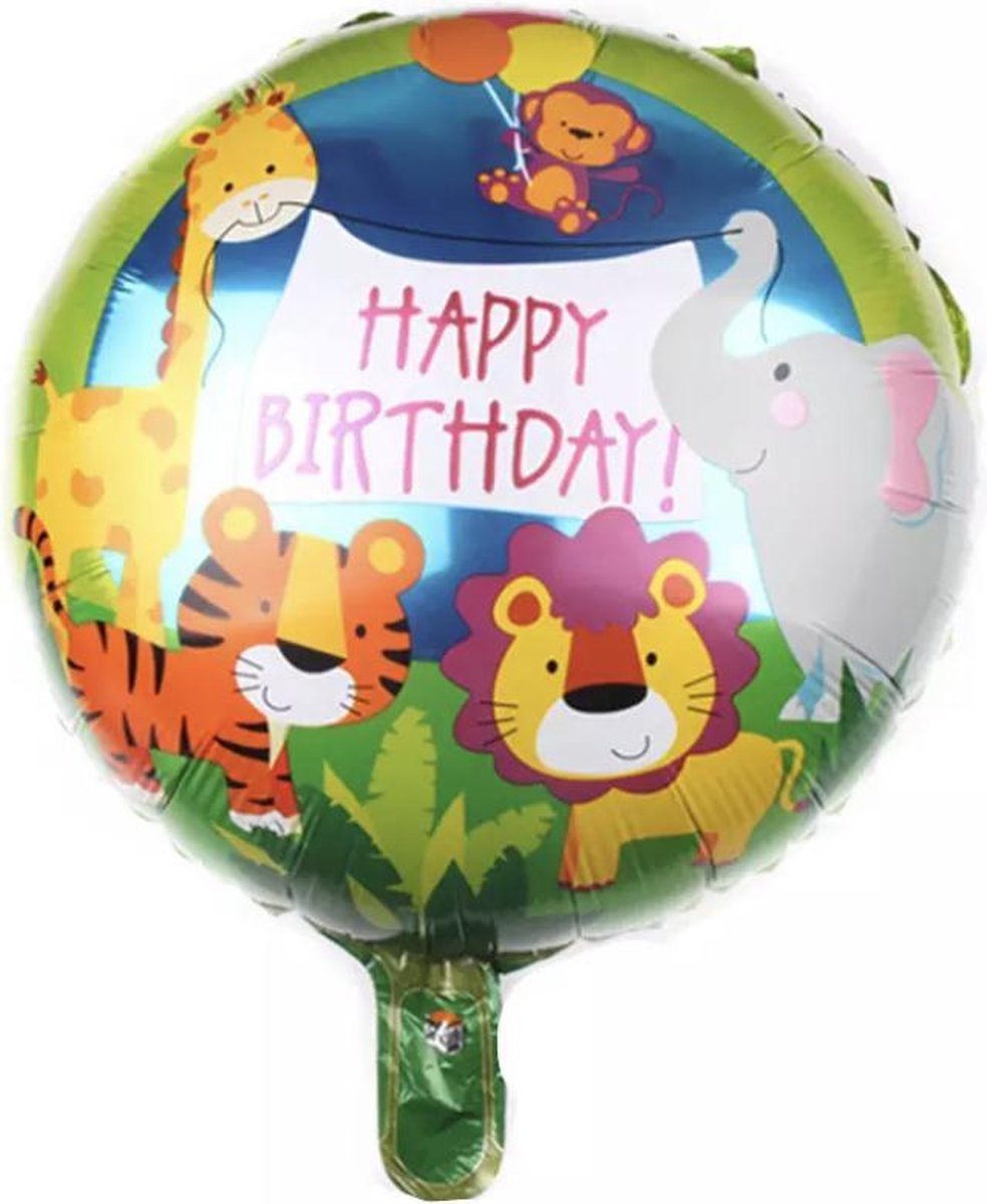 Happy Birthday ballon | Happy Birthday | Ballon | Groen/Blauw